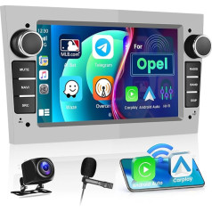 Inefala Android 13 auto radio Opel Corsa Astra Antara Vivaro Meriva Vectra-Carplay bezvadu un Android auto radio ar 7 collu IPS skārienekrānu ar HiFi/WiFi + aizmugures skata kamera + mikrofons