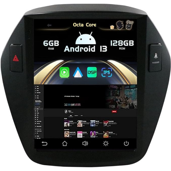 SXAUTO Android 13 -[6G+128G] IPS auto radio Hyundai i30 (2017-2018) - Iebūvēts Carplay/Android Car - LED kamera + MIC 360 kamera DAB stūres vadības stūres vadība Fast Boot WiFi DSP AHD - 2 DIN 9,7 collas