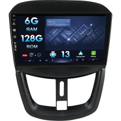 9 collu Android IPS autoradio piemērots Peugeot 207 (2009-2013) | Mic + bezmaksas aizmugures skata kamera | 6G + 128G | DAB + DSP + integrēta Carplay ar SWC RDS USB stūres vadības stūres vadības ierīci