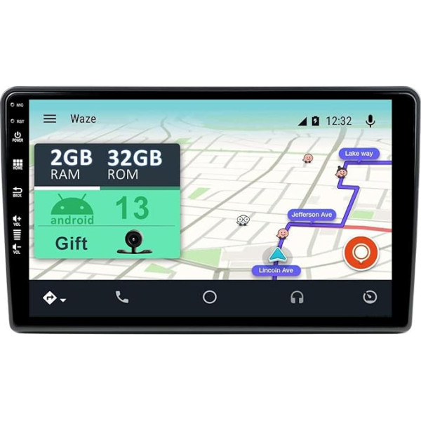 YUNTX [2GB + 32GB] Android 12 auto radio ar navigācijas sistēmu Fiat Ducato/Peugeot Boxer/Citroen Jumper (2006-2022) 9 collu skārienjūtīgais ekrāns Bezmaksas kamera DAB/GPS/Stūres rats