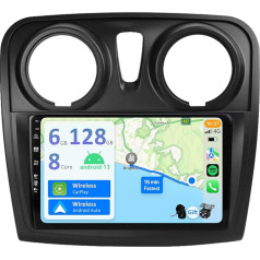 YUNTX [8GB + 256GB] Android 12 auto radio Dacia/Sandero (2014-2017)-[Integrēts CarPlay/Android Car/DSP/GPS]-9 collu IPS 2.5D kamera + MIC-DAB/Mirror Link/Bluetooth 5.0/360 kamera/stūres rats