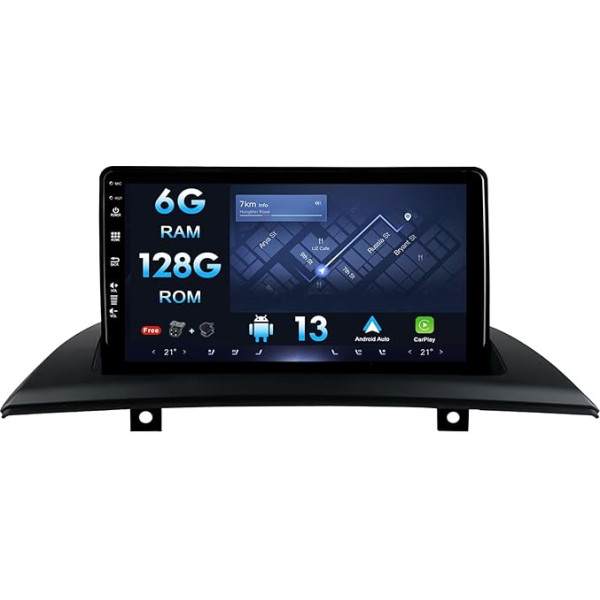 9 collu 2 DIN Android autoradio BMW X3 E83 2004-2012 atpakaļgaitas kamerai un mikrofonam bez 6G + 128G atbalsta stūres kontroli WiFi DAB BT GPS Carplay DSP 360 kamera FM