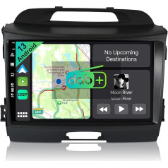 YUNTX [DAB-4G+64G] Android 13 auto radio Kia Sportage (2010-2015)-[Integrēts DAB+/CarPlay/Android Car/DSP/GPS]-9 collu IPS 2.5D skārienekrāns MIC+kamera USB/MirrorLink/Stūresrats