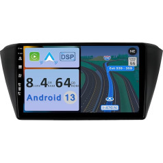 YUNTX [4GB + 64GB] Android 13 autoradio VW Skoda Fabia 2015-2021 - [Integrēts CarPlay/Android Car/DSP/GPS]-9 collu IPS 2.5D kamera + MIC-DAB/ stūres vadības pults/ spoguļa saite/Bluetooth 5.0/360