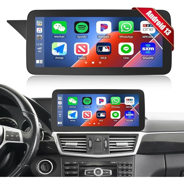 CAMECHO 8 kodolu 4+64GB Android 13 Radio priekš Benz NTG4.0 E-Class 2 durvīm W212 2009-2012, 10,25 collu auto radio ar 4G CarPlay Android Car WiFi (LHD)