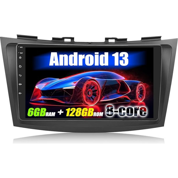 SIXWIN 6+128G Android 13 Carplay Android auto radio Suzuki Swift 2011-2017 Suzuki Ertiga 2012-2017, 9 collu skārienjūtīgais ekrāns, 1280 x 720, ar DSP GPS WiFi BT BT USB FM RDS Mirror Link + 32 joslu ekvalaizers