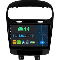 YUNTX 9 collu Android 13 auto radio ar satelītnavigāciju Fiat Freemont / Dodge Journey 2012-2016 | Octa Core | 6GB 128GB | Iebūvēts 4G LTE | CarPlay & Android Car | DSP | DAB | QLED | Dual Band WiFi