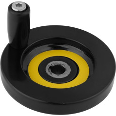 Hand Wheel for Rotary Milling Machine, Black Round Bakelite Hand Wheel for Rotary Milling Machine with Rotating Handle (10 x 80 mm)