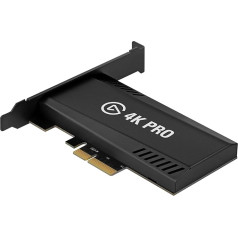 Elgato 4K Pro iekšējā uztveršanas karte: 8K60 caurlaidība/4K60 HDR10 ar īpaši zemu kavēšanos PS5, Xbox Series X/S, OBS un citās ierīcēs, straumēšanai, saderīga ar Windows PC un divu datoru konfigurācijām.