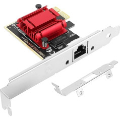 Euqvos 2.5Gb PCIe tīkla karte Realtek RTL8125B kontrolieris 2500/1000/100Mbps 2.5GBase-T tīkla adapteris RJ45 LAN karte atbalsts PXE Windows/Linux/MAC