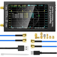 AURSINC NanoVNA-F V2 vektoru tīkla analizators 50KHz-3GHz HF VHF UHF VNA 4,3 collu antenu analizators - S parametru mērīšana, stacionārā viļņa sprieguma koeficients, fāze, aizkave, Smita diagramma