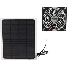 Solar Powered Fan, Extractor Fan, Solar Attic Fan, 10W Portable Energy Saving Solar Fan, Waterproof Cooling Fan for Home, Dog