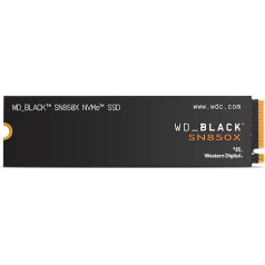 WD_BLACK SN850X NVMe SSD 1 TB iekšējais SSD (spēļu atmiņa, PCIe Gen4 tehnoloģija, nolasīšana 7300MB/s, ierakstīšana 6300MB/s), melns