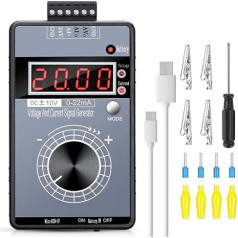 Rokas signālu ģenerators, 0-10V/0-22mA strāvas sprieguma signāla ģenerators Regulējams sprieguma analogais simulators, 4-20mA ciparu sprieguma strāvas signāla ģenerators Analogo signālu avotu kalibrators