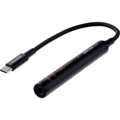 MAKTAR Spectra X2 portatīvais DAC/AMP [3,5 mm jack uz USB-C], augstas izšķirtspējas 32 bitu/384 kHz austiņu pastiprinātājs bez zudumiem, saderīgs ar iPad, MacBook, Android, klēpjdatoru