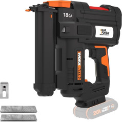 WORX WX844.9 NITRO 20V 18GA akumulatora skavotājs - 80 skavu/min - skavām 19-40 mm - elektriskais skavotājs ar augstu efektivitāti - ar bezinstrumentu skavošanas izšķirtspēju - bez akumulatora un lādētāja