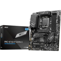 MSI PRO B760-P DDR4 II Motherboard, Micro-ATX - Supports Intel Core Processors 12th, 13th & 14th Generation, LGA 1700 - DDR4 Memory Boost 5333+MHz/OC, PCIe 4.0 x16 Slots, M.2 Gen4 Slots, 2.5G LAN