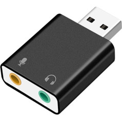 USB ārējā skaņas karte datoram, piezīmjdatoram, planšetdatoram-PC, MacBook, PS4, Xbox One, pieslēdz un atskaņo