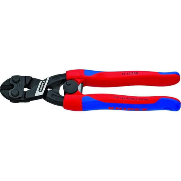 KNIPEX Tools CoBolt Kompakter Bolzenschneider mit Feder, Mehrkomponenten (7112200SBA)