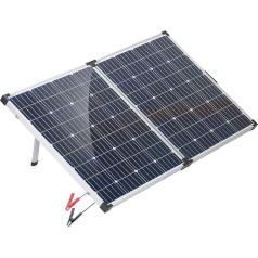 revolt Camping Solar Panel: Salokāms 160 W saules bateriju panelis ar lādēšanas kontrolieri 12 V/10 A ar USB (salokāma saules bateriju sistēma, salokāms saules bateriju elements, ūdensnecaurlaidīgas somas)