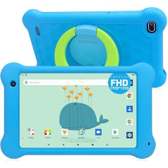 ANXONIT Children's Tablet, 7 Inch 5G WiFi Android 11 Tablet PC, FHD 1920 x 1200 IPS Screen, 2GB RAM, 32GB ROM, Kidoz Apps (Blue)