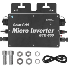 800 W mikro invertors Solar Grid Tie Inverter WiFi Control Micro Inverter Solar Inverter Controller DC to AC 120 230 V Auto Identification IP65 Waterproof Micro Inverter (Black)