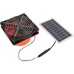 Solarbetriebener Ventilator, Solar-Abluftventilator, 10 W Monokristalliner Silizium-Solarpanel-Lüftungsventilator mit Schutznetz, RV 5 V Effiziente Kühlung, So