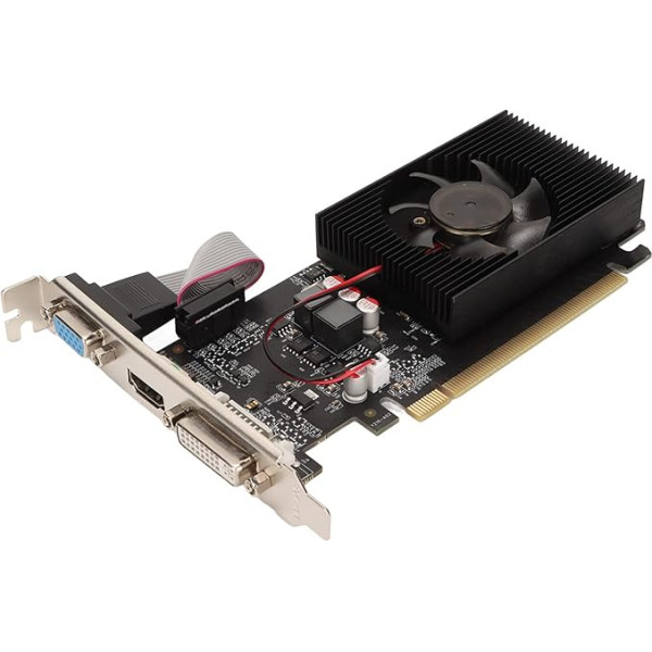 Bewinner GT216 1GB 128 bitu DDR3 grafiskā karte biroja datoram, 625 MHz GPU kluso spēļu grafiskā karte Atbalsta VGA DVI HDMI, PC videokarte