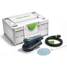 Festool ETS EC 125/3 EQ-Plus nejauši rotējoša slīpmašīna (ar slīpēšanas disku, skrūvgriezi) komplektā