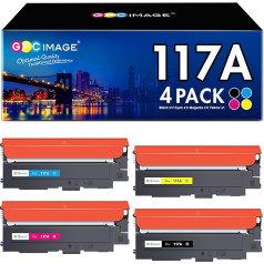 GPC Image Pack of 4 117A Compatible Toner Replacement for HP 117A for HP Color Laser MFP-178nwg-179fwg-178nw-179fnw-178nw-179fnw Color Laser 150a-150nw-150w (W2070A W2071A W2072A W2073A)