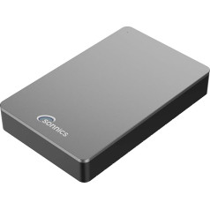 Sonnics 4 TB ārējais galddatora cietais disks pelēks USB 3.0 saderīgs ar Windows PC, Mac, Smart TV, Xbox One un PS4