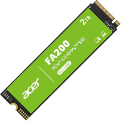 Acer FA200 NVMe Gen4 SSD 2TB, PCIe 4.0, M.2 2280, 7200MB/s lasīšanas ātrums, iekšējais cietvielu disks portatīvajiem datoriem, galddatoriem un PS5 - BL.9BWWA.125