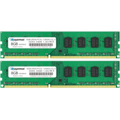 16GB komplekts DDR3 12800U Dimm atmiņas modulis PC3L 12800 DDR3L 1600MHz 2X8GB 2Rx8 1.35V/1.5V CL11 galddatoriem