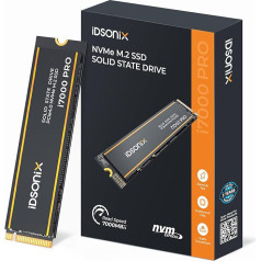 iDsonix i7000PRO M.2 SSD 4TB, PCIe Gen4x4, NVMe SSD M.2 2280, 7000 MB/s nolasīšanai, 6500MB/s ierakstīšanai, iekšējais SSD ar radiatoru un 3D NAND Flash, iekšējie cietvielu diski PS5, datoriem, klēpjdatoriem, spēlēm