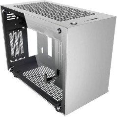 Noua Parvus Q2 Silver Case Mini ITX kaste datoriem Mini Tower 0,5 mm SPCC 4 x USB 3.0 / 2.0 rūdīta stikla sānu paneļi (H x W x L: 264 x 349 x 185 mm)