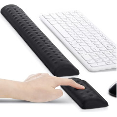 Gimars Wrist Rest tastatūra ar masāžas punktu, ergonomisks gela spilvens ar atmiņas putu spilvenu tastatūras peles rokas balstam, spēļu piederumi datora datoram, klēpjdatoram, klēpjdatoram, birojam, rakstīšanai, pretsāpju mazināšanai, tastat