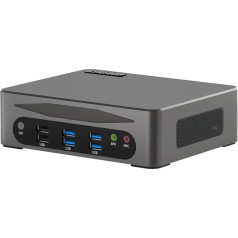 STRHIGP Mini PC i5-1340P (12C/16T), 13. paaudzes spēļu Mini PC 16GB DDR5 1TB NVMe SSD, USB4, 8K trīskāršs displejs, Dual LAN, WiFi6, BT5.2, Iris Xe Win 11 Pro Micro Desktop dators biznesa mājas birojam