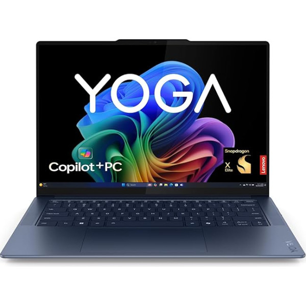 Lenovo Yoga Slim 7X klēpjdators | Copilot+ PC | 14,5 collu 3K OLED 90 Hz displejs | Qualcomm Snapdragon X1 Elite | 16 GB RAM | 1 TB SSD | Integrētā grafika | Win11 Home | QWERTZ | 1,28 kg | Zils