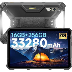 Ulefone Armor Pad 3 āra planšetdators 33280mAh 16GB+256GB/2TB SD 50MP+32MP 66W 2K FHD+ 10,36 collu planšetdators ar 2200 lūmenu lukturi Android 13 IP68/69K Ūdensizturīgs 4G Dual SIM/NFC/Fingerprint ID GPS OTG