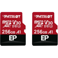 Карта памяти Patriot Memory 256GB A1 / V30 для телефонов и планшетов на базе Android с записью видео 4K - комплект из 2 штук