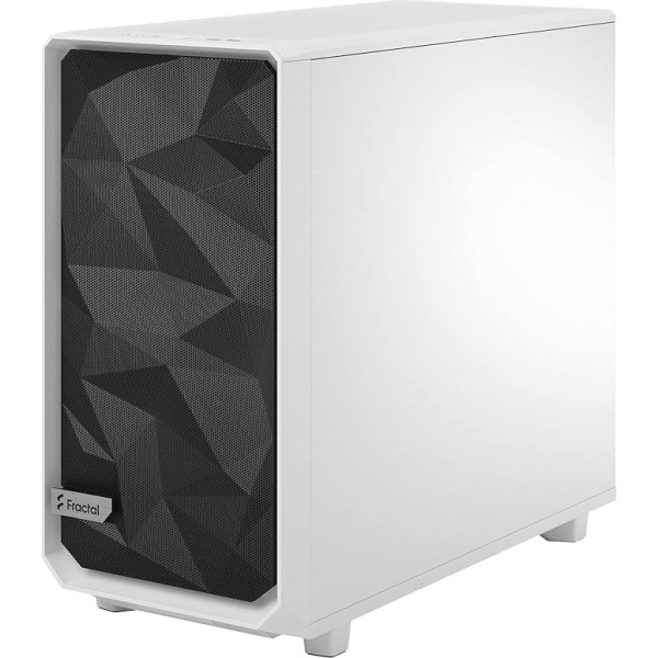 FRACTAL Design Meshify 2 Compact White TG Clear Tint Midi Tower Gaming Case FD-C-MES2C-05