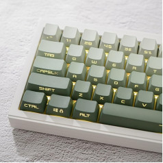 134 taustiņi Double Shot PBT taustiņu vāciņi OEM profila gradienta zaļš aizmugurējais izgaismojums 60% 65% 95% Cherry Mx Switch mehāniskajai tastatūrai