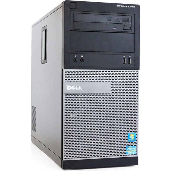 Dell Optiplex 390 Tower dators, CPU Intel i7-2600, atmiņa 16GB DDR3, SSD 240GB cietais disks 500GB, DVD atskaņotājs, operētājsistēma Windows 10 Pro Office 2021 Refurbished