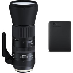 TAMRON A022E SP 150-600mm F/5-6.3 Di VC USD G2 Canon Black & WD Elements Pārnēsājamais ārējais cietais disks 2TB (mobilā krātuve, USB 3.0 interfeiss, Plug and Play, formatēts Windows), melns