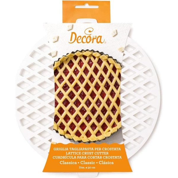 Decora Gitterschneider für Classic Tart, Weiß, diametrs Ø 30 cm