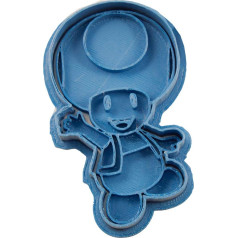 Cuticuter Rupucis Mario Bros Cookie Cutter, plastmasas, zils, 8 x 7 x 1,5 cm