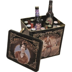 KALEA Bier-Box | Metallbox mit 3D-Prägung | 12 x 0,33l Bierspezialitäten | Geschenkidee für Männer und Frauen (Retro-Box, 12x0,33l)