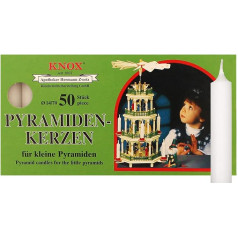 Knox Pyramid Candles for Small Pyramids 14/70 mm Red or White (White)