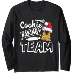 Cookie Baking Team Weihnachten Gruppe Backen Kekse Plätzchen Langarmshirt