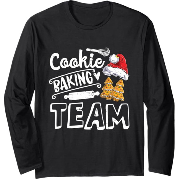 Cookie Baking Team Weihnachten Gruppe Backen Kekse Plätzchen Langarmshirt